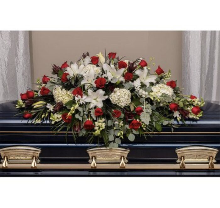 Funeral Flower Box | Elegant Sympathy Floral Arrangement