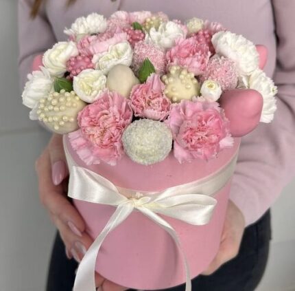 Round Box Pink Roses