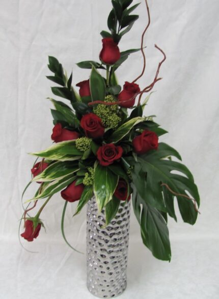 Red Pink And White Rose Bouquet