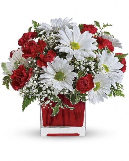 Modern Cube Vase Bouquet