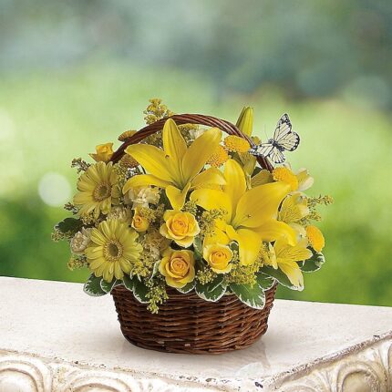 Yellow Flower Basket