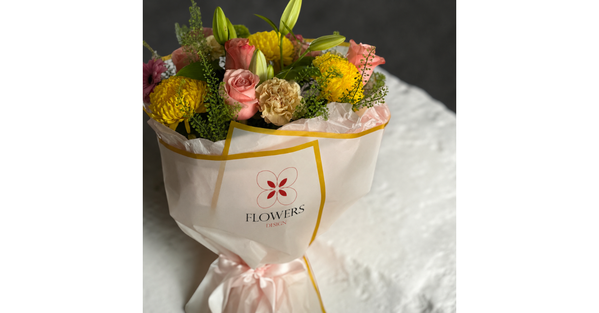 Handcrafted mixed flower bouquet by Flowers Design in Sylvan Lake, Alberta, featuring elegant seasonal blooms for thoughtful gifting.